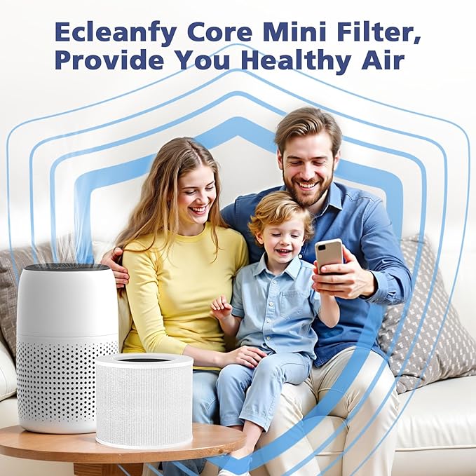 2-Pack Core Mini Filter Compatible with LEVOIT Core Mini Air Purifie-r, 3-in-1 H13 HEPA High-Efficiency Activated Carbon Pre-filter for LEVOIT Core Mini Replacement Filter, Core Mini