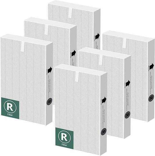 HPA300 HEPA Air Purifier Filter R Replacement for Honeywell Air Purifier HPA 100/200/300 and 5000 Series, 6 Pack True HEPA Filter Compatible with Honeywell R Filter (HRF-R3 & HRF-R2 & HRF-R1)