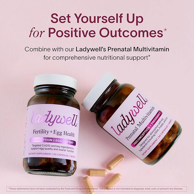 Fertility + Egg Health | Fertility Booster | Ovarian Health, Egg Quality, Ovulation & Healthy Conception Support | CoQ10, Folate + Key Ingredients | Science-Backed Women’s Supplement, 60 Ct