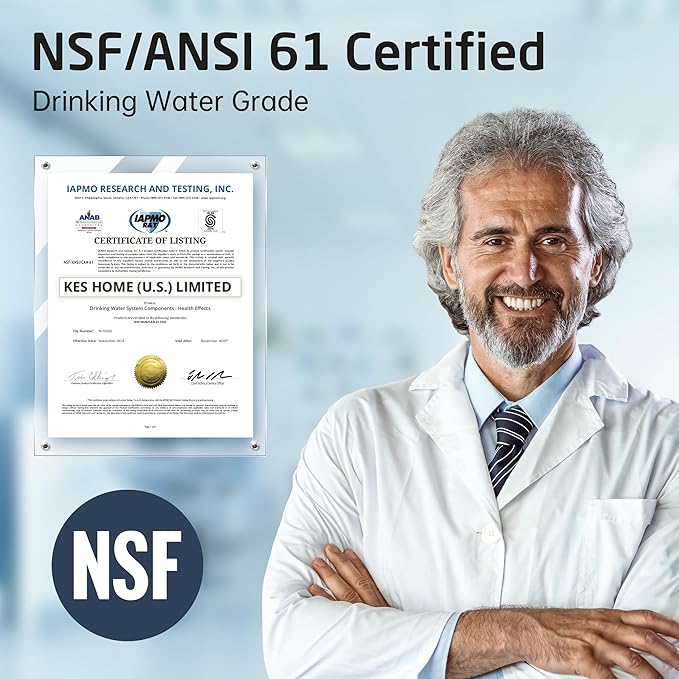 KES RO Faucet Water Filter Faucet Non-Air-Gap Drinking Water Beverage Faucets for Reverse Osmosis Systems Filtration System 304 Stainless Steel Brushed Gold, Z504CLFF18-BZ