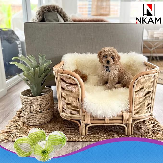 Pet Hair Remover for Laundry - 12Pcs New Upgrade Laundry Pet Hair Catcher Balls - Reusable Dryer Balls for Pet Hair, Lint Catcher for Washing Machine, Dog and Cat Lint Remover for Clothes