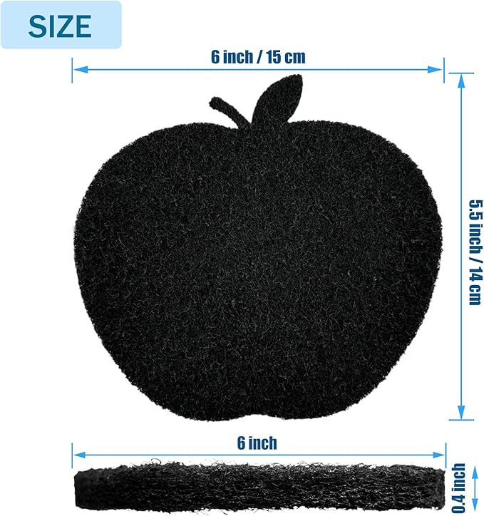 12-Pack Universal Trash Can Odor Absorbing Filters, Activated Charcoal Deodorizer for Trash Cans, Compost Buckets, Countertop and Recycle Bins (Apple)
