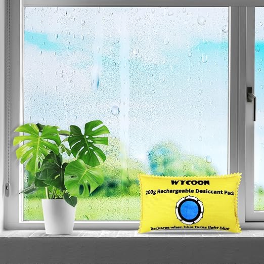 200g Rechargeable Desiccant Pack of 2, Moisture absorbers Bag, Desiccant Dehumidifier Bag, Dehumidifier for Home Closets,Gun Safe, and Cars