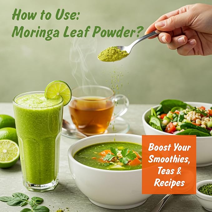 Spice Profile USDA Organic Moringa Powder, Lab Tested for Heavy Metals, Resealable 4 oz Pouch, Moringa Patta Powder, Polvo de Hoja de Moringa