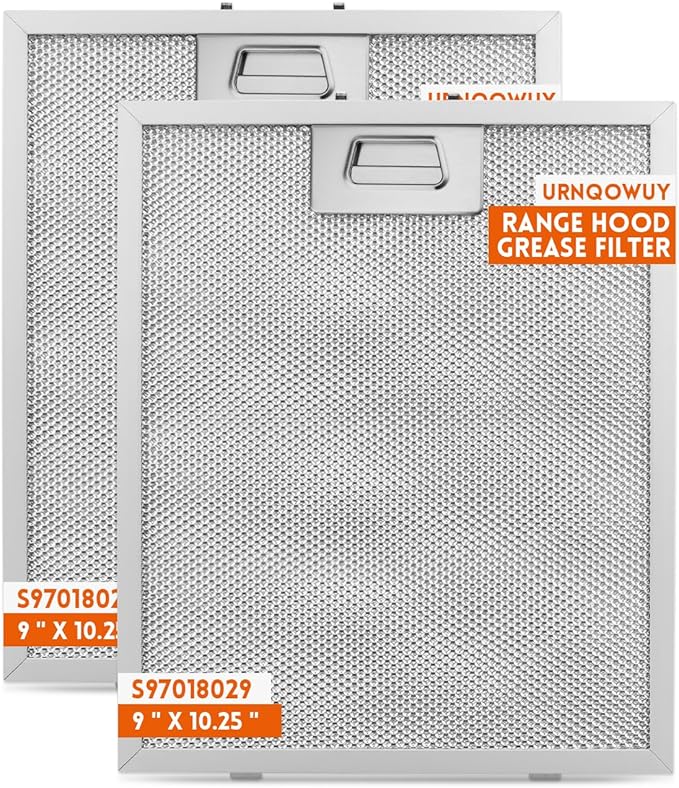 2 Pack Range Hood Filter Fit for Broan B5 Series, 9x10.25 Inch 5-Layer Stainless Steel Mesh Hood Vent Grease Filter, 230x260mm, Replacement S97018029, 1932913