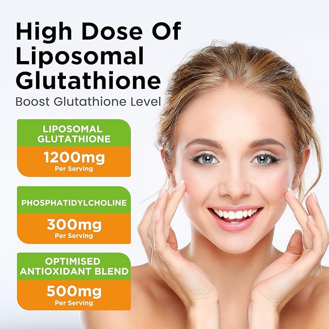 Liposomal Glutathione Supplement 2000mg, Liquid Glutathione Drops with Vitamin C, Master Antioxidants for Immune System, Aging Defense, Skin Health, Liver Detox -Superior Absorption, Pineapple 2 Fl Oz