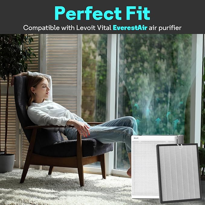 EverestAir Filter Replacement for Levoit EverestAir Air Purifier(2 PACK)