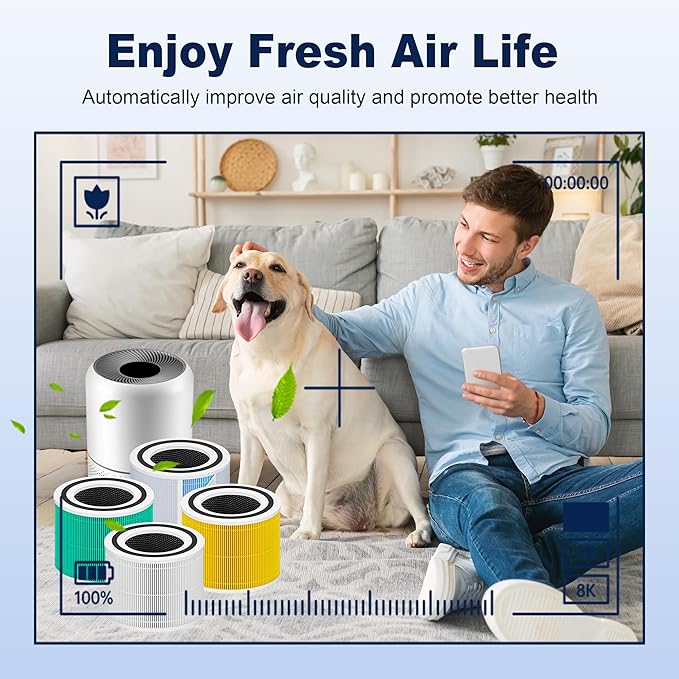 Core 300 Toxin Absorber Replacement Filter for LEVOIT Core 300 Core 300-P Core 300S Vortex Air Air Purifier, 3-in-1 H13 Grade True HEPA High-Efficiency Activated Carbon, Core 300-RF-TX, 2 Pack, Green