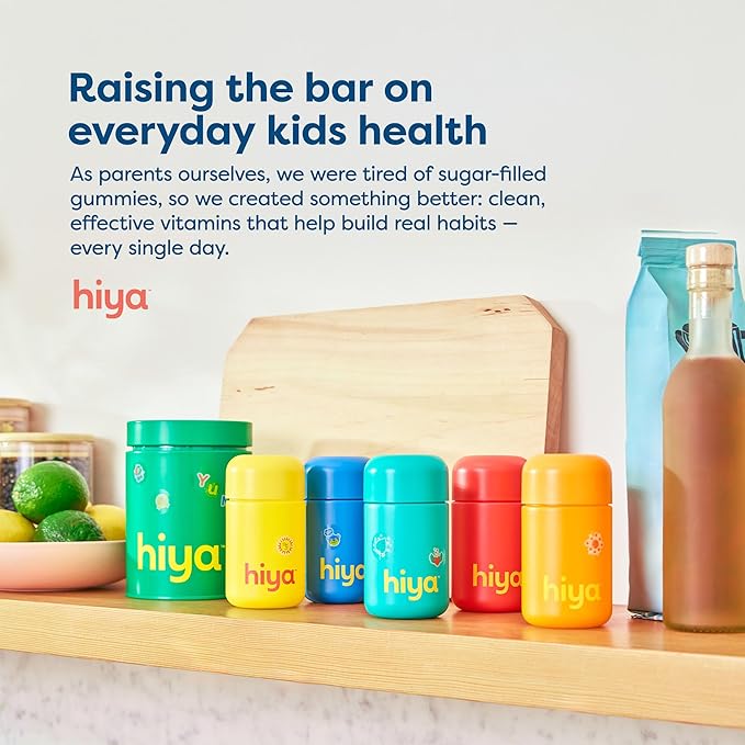 HIYA Kids Immune Support – Vitamin C, Elderberry & Beta Glucans for Ages 2+, Delicious Orange Flavor, 0g Sugar – 20 Stick Packs for Toddlers & Kids
