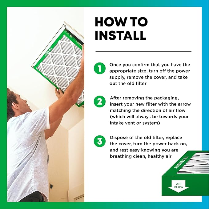 Filterbuy 21x22x1 Air Filter MERV 8 Dust Defense (3-Pack), Pleated HVAC AC Furnace Air Filters Replacement (Actual Size: 20.50 x 21.50 x 0.75 Inches)