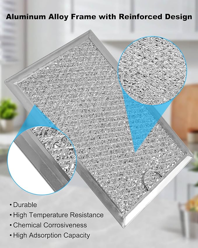 2 Pcs Microwave Grease Filter Fit for GE JVM6175EK5ES JVM6172SK5SS JVM6175SK5SS JVM6175YK5FS