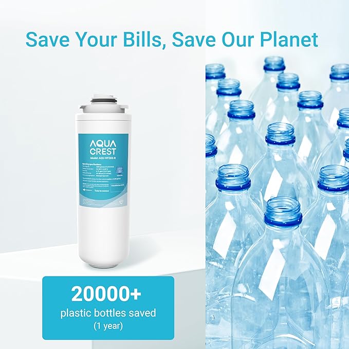 [WITH CHIP] AQUA CREST WF283-R Replacement for Elkay® 51300C, Compatible with Elkay® ezH20® and Halsey Taylor® Bottle Filling Stations, NSF/ANSI 42, Reduces Chlorine, Bad Taste & Odor, 1 Pack