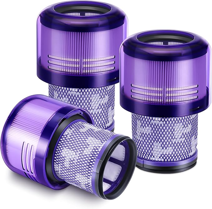 3 Pack V11 Filters Replacement for Dyson, Vacuum Filters Replacement Compatible with Dyson V11 Animal Torque Drive Complete V15 Detect Cordless Vacuum, Replace Part # 970013-02