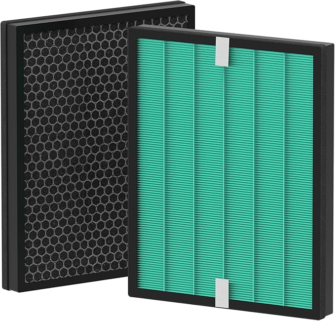 Airmega 150 Filter Replacement Compatible with Coway Airmega 150 (AP-1019C) & Airmega 160 Air Purifiers, Green True HEPA and Enhanced Activated Carbon Filter, Part＃AP-1019C-FP Upgraded Version 2 Pack