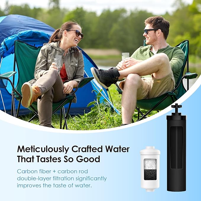 Waterdrop NSF/ANSI 42&372 Standard Gravity Water Filter, Replacement for Berkey® BB9-2® Black Filters & PF-2® Fluoride Filters, Berkey® Gravity Water Filter System and Waterdrop King Tank Series