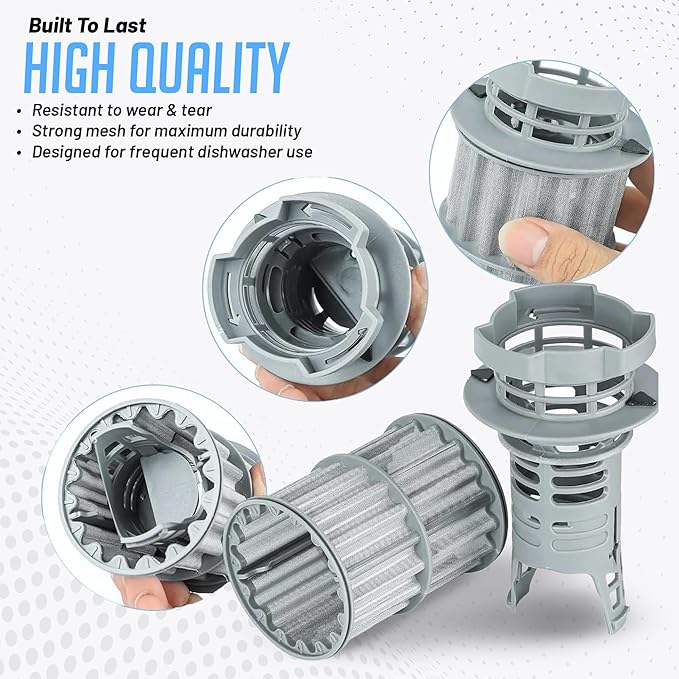 New Upgraded 00645038 645038 Micro Filter Dishwasher Drain Filter Compatible with Bosch Thermador Kenmore Dishwasher filter, Part Replaces AP4339631, 00651097, 1560725, 651097, AH3479708, EA3479708