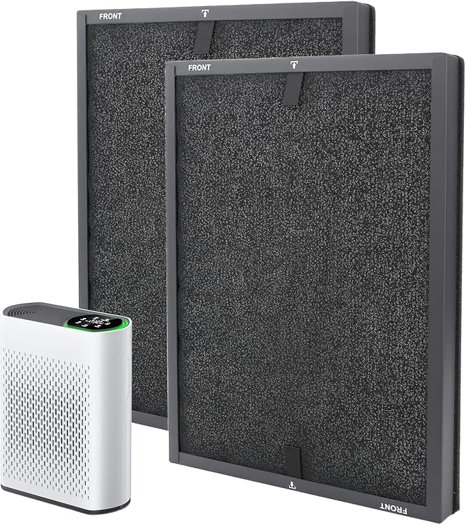 HAP602 Replacement Filters for ECOSELF HAP602 HAP602WF Air Purifier, 3-in-1 Filtration of Pre-Filter & Carbon Filter Replacement, 2 Pack