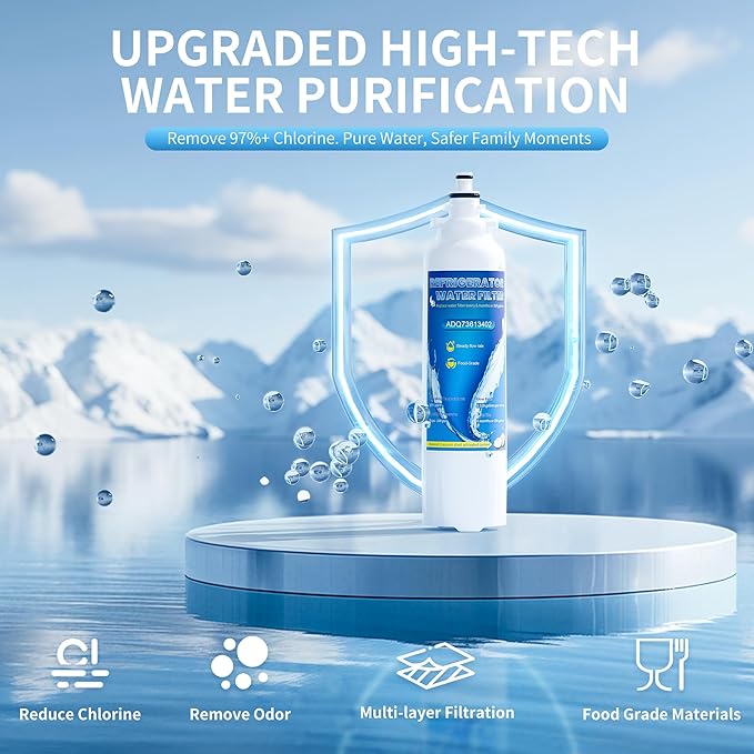ADQ73613401 Replacement for LG LT800P, LT800PC, ADQ736134, ADQ73613402, Kenmore 9490, Kenmore 46-9490, Replacement Water Filters, Pack of 4