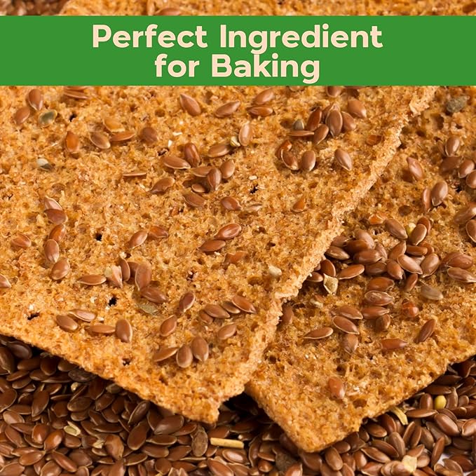 Sincerely Nuts Brown Flax Seed- (3 LB) Vegan, Kosher & Gluten-Free Food-Fiber-Rich Addition to Baked Goods, Salads & More-Plant-Powered Essential Fatty Acid-Add to Granola, Trail Mix, and Protein