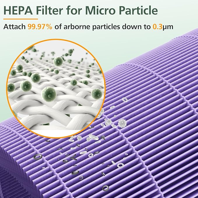 AP301 AP302 HEPA filter Replacement, ONLY for Dayette AP301 AP302 Air Purifier, HEPA and More Carbon Particles, Pets Odors filter