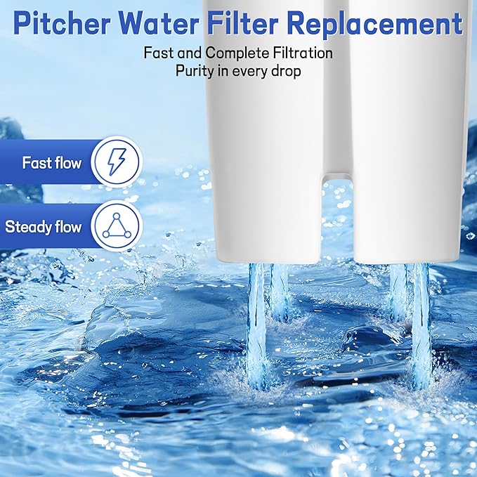 Filter Replacement Compatible with Brita® Water Filter, Pitchers, Water Filter Replacement Compatible with Brita® Classic, OB03, Mavea® 107007 35557, 4 PCS Water Pitcher Filter
