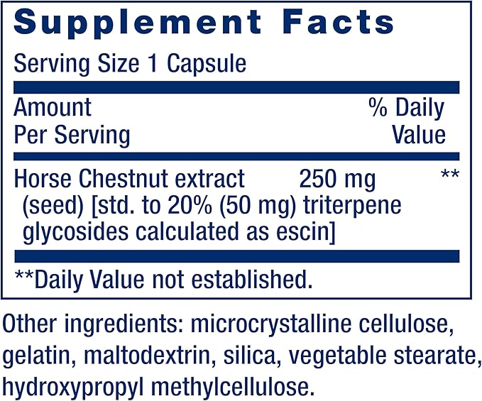 Life Extension Venotone – Standardized Horse Chestnut – Promotes Healthy Fluid Balance – Gluten-Free, Non-GMO – 60 Capsules