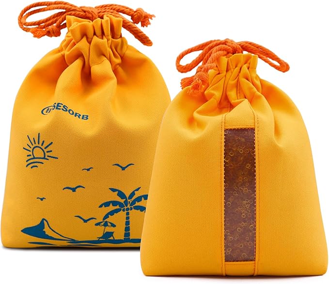 1000g Reachargeable Silica Gel Beads with 1 Cloth Bag, Indicating Moisture Absorber Desiccant Packs for Storage