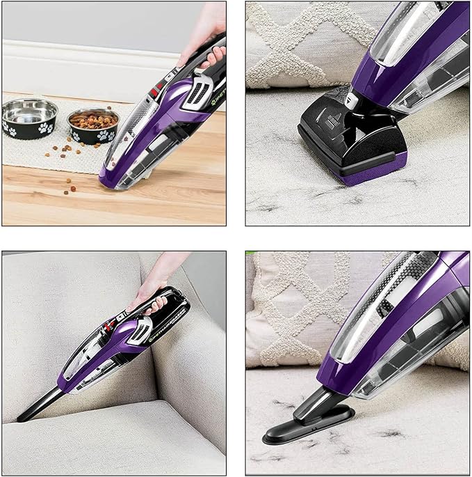 3 Pack Handheld Vacuum Filter for Bissell Pet Hair Eraser Lithium Ion Hand Vacuum filter Replacement 2390 2390A 2389 2579 2284W Replaces 1614203 1614212 1614204 with 1 Little Brush for Gift