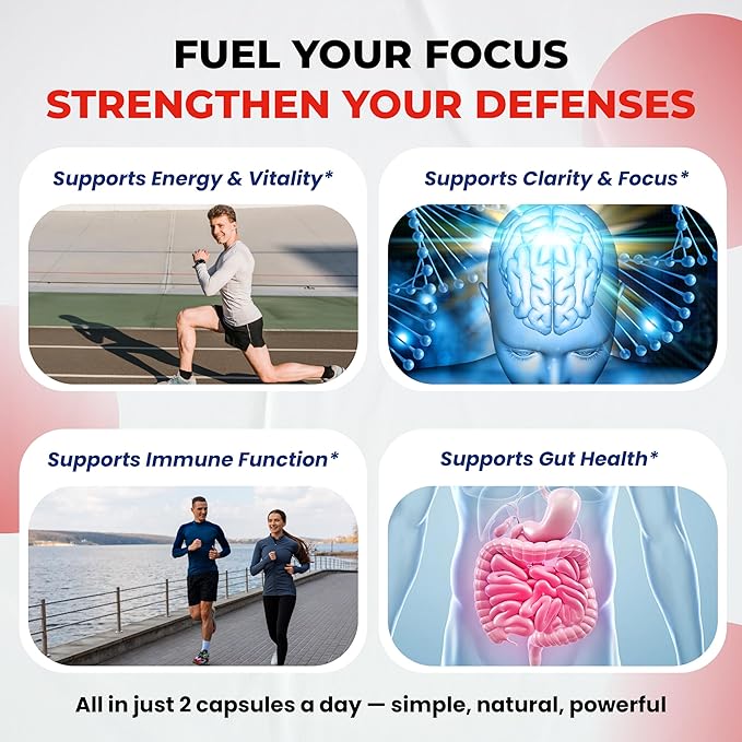 Ultra Mushroom Supplement Complex w Lion's Mane Cordyceps Maitake - 8 in 1 Mushroom Brain Supplements for Enhanced Clarity and Focus | 150 Capsules
