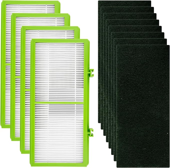 (12 Pack) AER1 Filter 4 HEPA Filters + 8 Carbon Booster Filters Compatible With Holmes AER1 Type Total Air Filter HAPF300AH True HEPA Filter, Replacement HEPA Filter Accessories