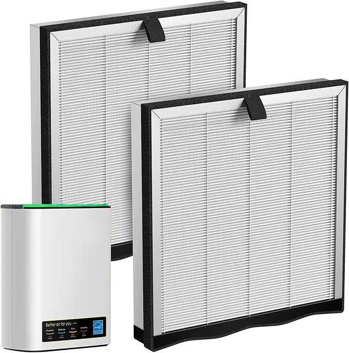 JF239 Replacement Filter Compatible with JF239/JF268 Air Purifier, 3-in-1 High Efficiency H13 True HEPA Activated Carbon Filter 2Pack