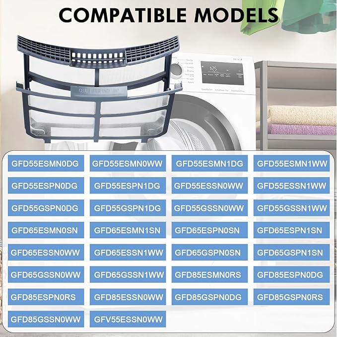 WE16X32537 Dryer Lint Filter Replacement, Compatible with GE General Electric Clothes Dryers, Replaces WE16X29597 AP7205579 Lint Trap Screen
