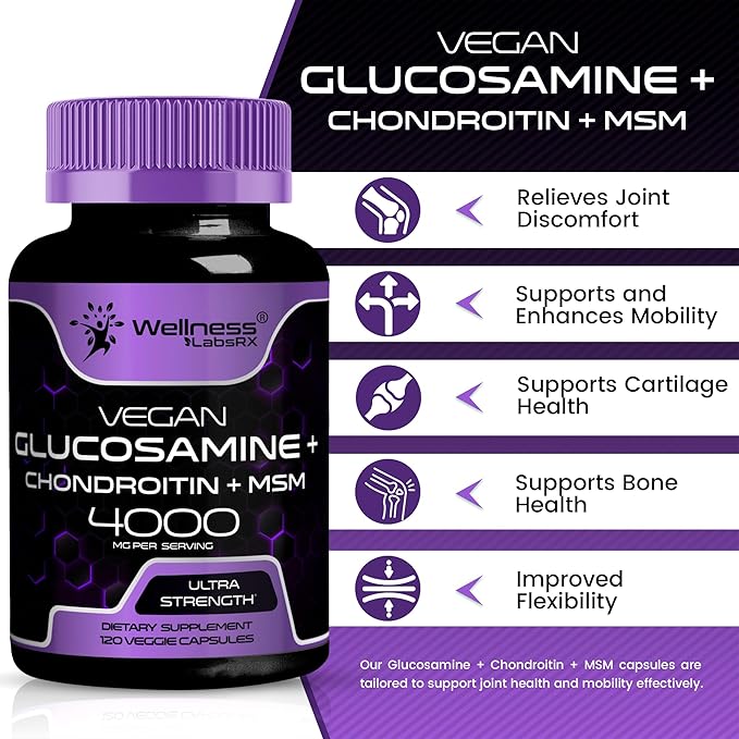 Glucosamine Chondroitin MSM - 4000mg - 240 Count