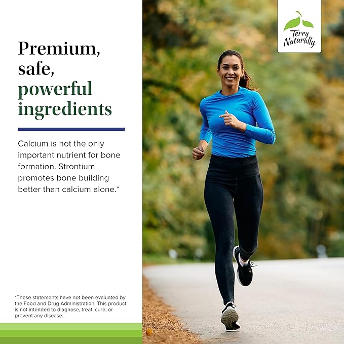Terry Naturally Strontium - Bone Health & Strength Support Supplement - Supplement with Vegan Capsules - with Strontium Citrate for Superior Absorption - 60 Capsules (Pack of 2)
