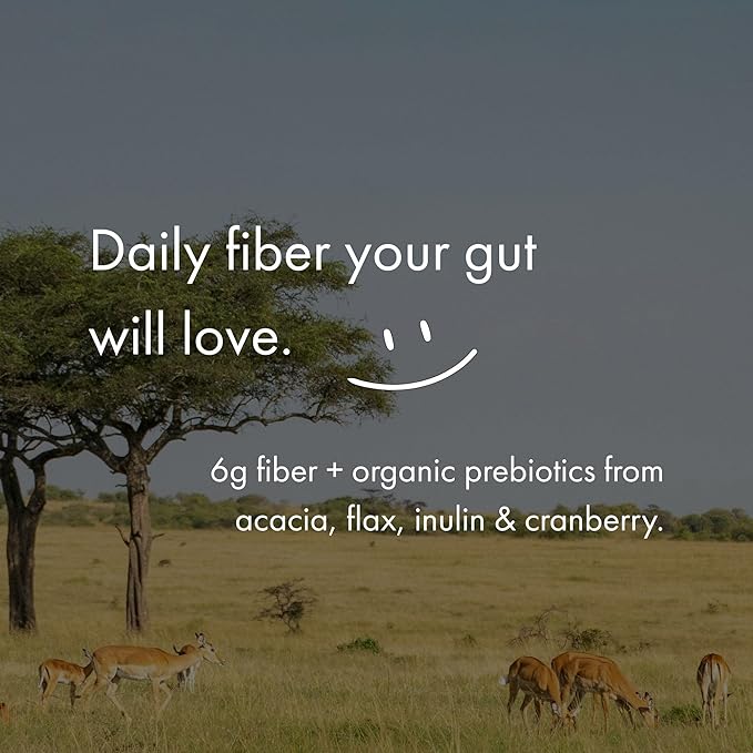 NAOMI Gentle Fiber Prebiotic Supplement – Psyllium-Free, Bloat-Free Daily with Acacia and Baobab – Gut-Friendly Soluble Fiber for Digestive Comfort – 30 Servings