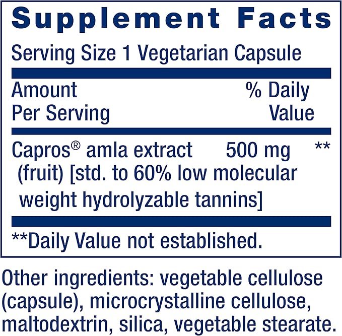Life Extension Advanced Lipid Control, amla Extract, Indian Gooseberry, Heart Health, endothelial Health, Vegetarian, Gluten-Free, 60 Capsules