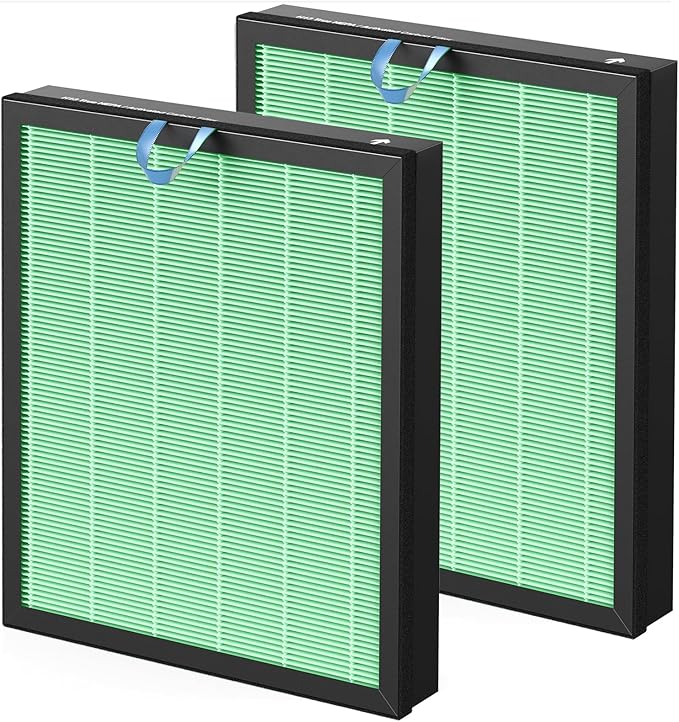 Vital 200S-P Toxin Absorber Replacement Filter Compatible with LEVOIT Vital 200S Air Purifier, 3-in-1 Filtration System Activated Carbon 200S Filter, Vital 200S-RF-TX (LRF-V201-GUS), 2 Pack, Green