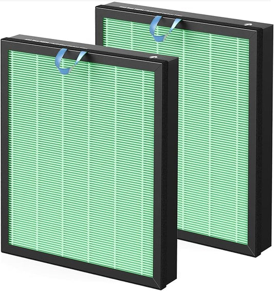 Vital 200S-P Toxin Absorber Replacement Filter Compatible with LEVOIT Vital 200S Air Purifier, 3-in-1 Filtration System Activated Carbon 200S Filter, Vital 200S-RF-TX (LRF-V201-GUS), 2 Pack, Green