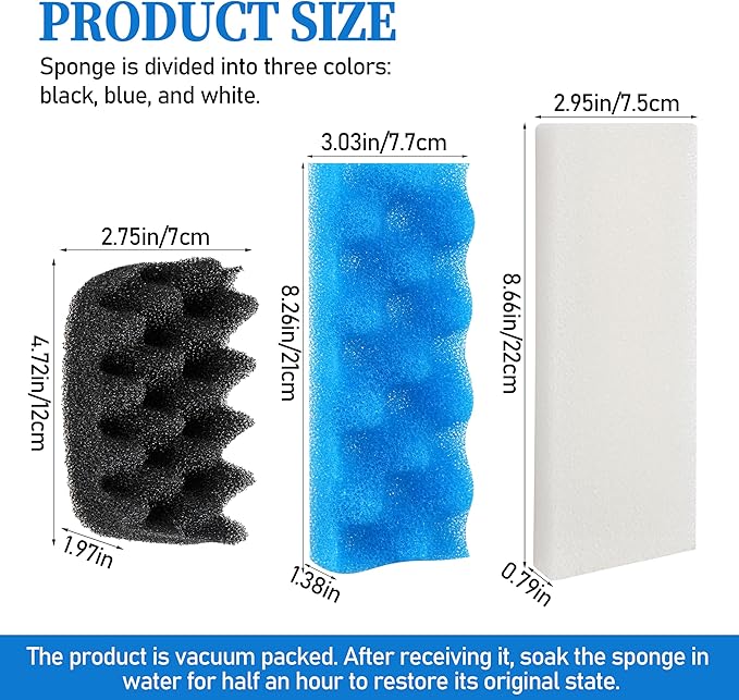 10Pcs Bio Media for Fluval 206 & 207 Canister Filters - Aquarium Biological Filter Media