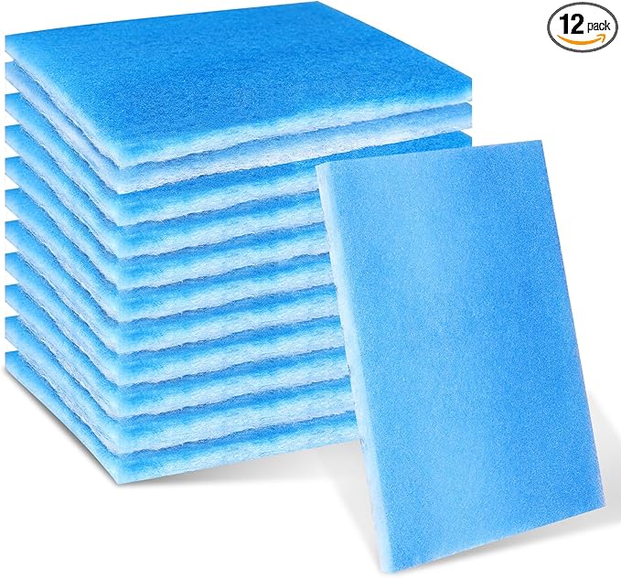 12 Pack Dryer Filter Replacement, Pre-Cut Portable Dryer Filters Compatible with FUNMAS Indoor Dryer Vent System MERV 7 Double Layer Filtration