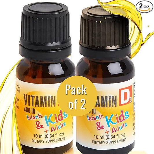 GreenPeach Organic Baby & Infant Vitamin d Drops - Vegetarian| No Sugar or Flavors, Non-GMO - Pack of 2
