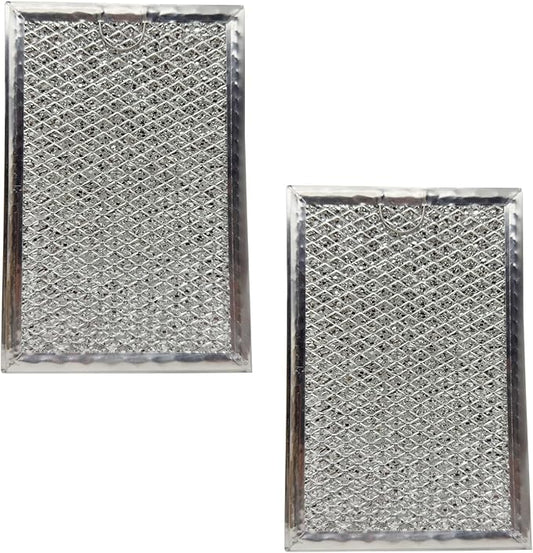 2Pcs Microwave Aluminum Grease Filter Replacement Fit for JVM6175EK5ES JVM6172SK5SS JVM6175SK5SS JVM6175YK5FS Oven Grease Filters Parts Silver