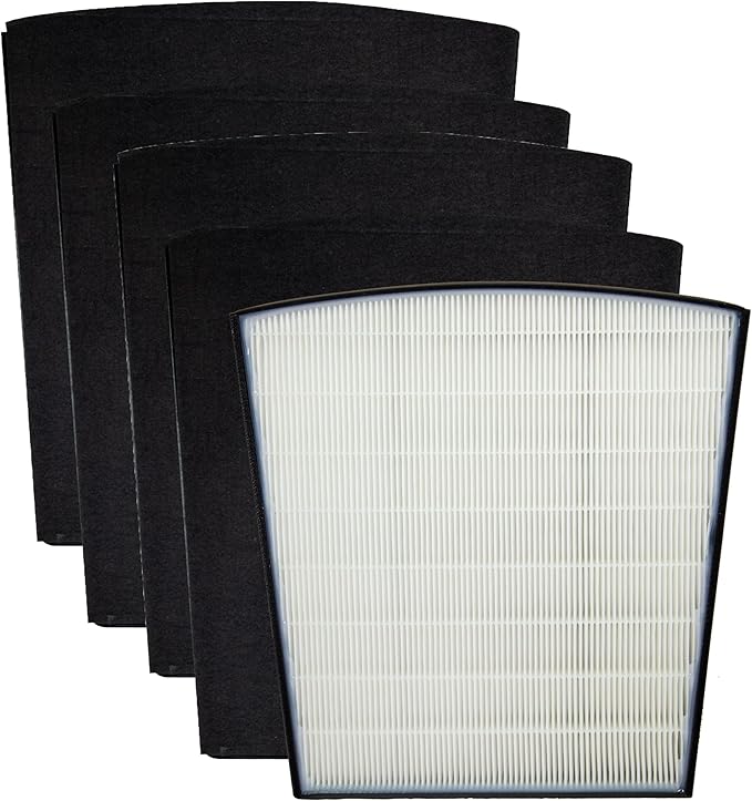 Filter-Monster - H-HF800-VP Replacement HEPA/Pre-Filter Value Pack for Hunter HP800 Air Purifier Series - 4 Pre-Filters and 1 True HEPA Filter