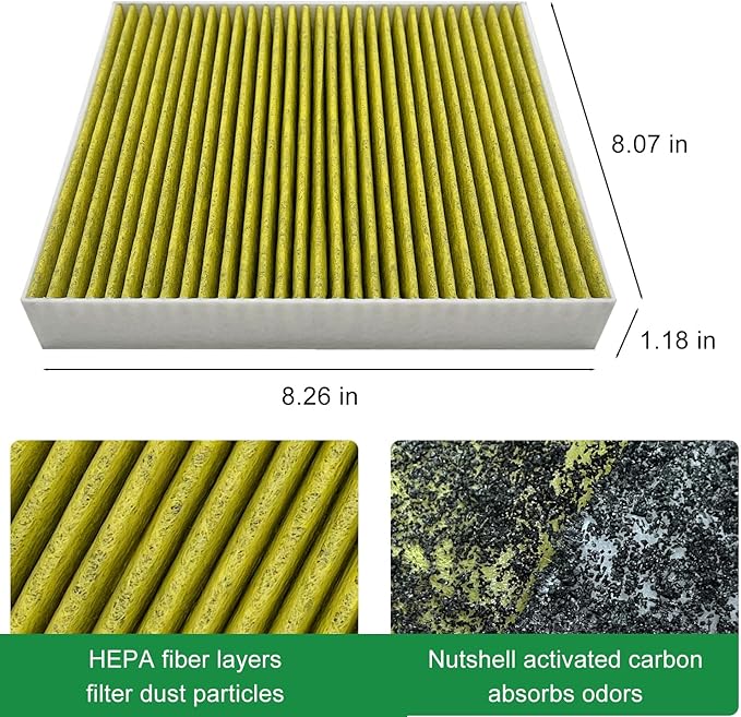 2PCS Cabin Engine Air Filter Kits Fits for Honda CR V CRV CR-V 2.4L 2018-2019, Replacement for CF11182, 80292TF0G01, CA12259, 17220-5PH-A00