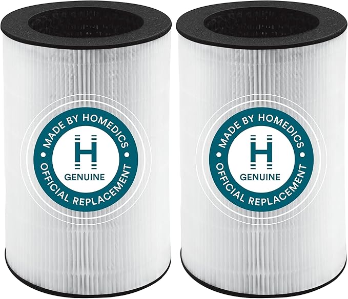 HoMedics TotalClean 3-in-1 True HEPA Filter Replacement (Pack of 2)