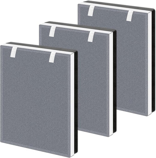 Vital 100 Replacement Filter for LEVOIT Vital 100 Air Purifier, Funmit 3-in-1 H13 True HEPA and High-Efficiency Activated Carbon Filters Set, Compared to Part # Vital 100-RF, 3 Pack, White