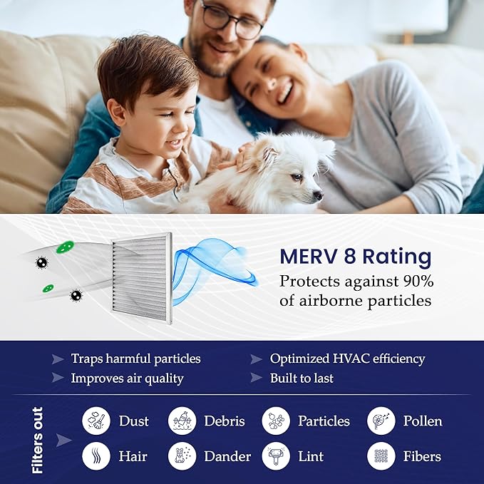 | Merv 8 | Washable Furnace Filter | Lifetime HVAC & Furnace Air Filter | Washable | Superior particle-holding Ability | Premium Quality Aluminum | 16x24x1