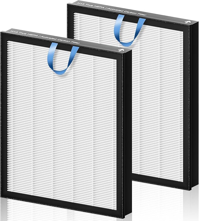 Vital 200S Replacement Filter for LEVOIT Vital 200S and Vital 200S-P Air Purifier, HEPA and High-Efficiency Activated Carbon Filter, Vital 200S-RF, 2 Pack, White