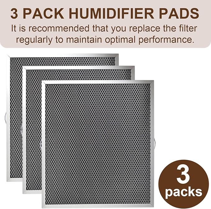 3 PCS 5881 MERV 8 Washable Dehumidifier Filter Replacement for AprilAire Whole-House Dehumidifiers E080, E100 and Dehumidifying Ventilator 8192A