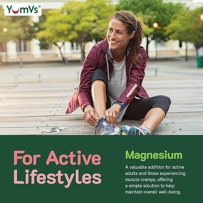 YUM-V'S Magnesium Citrate Gummies – 900mg Highly Absorbable Magnesium Gummies for Women & Men to Support Nerve, Muscle & Enzyme Function – Gluten-Free, Kosher & Raspberry Flavor (90 Count)